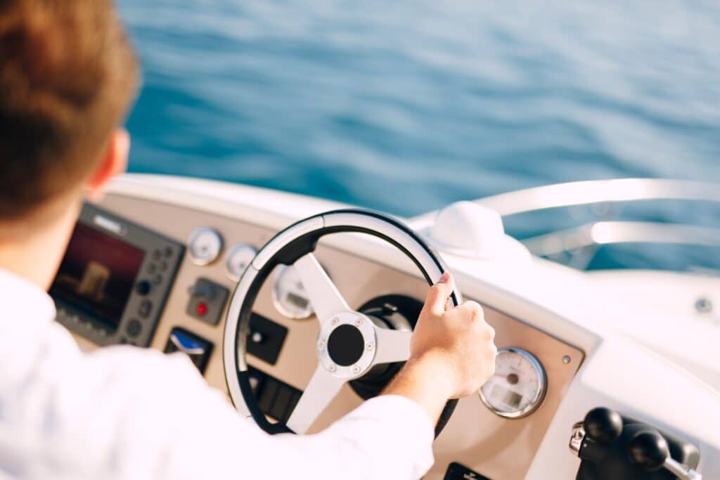 white boat powerboat
